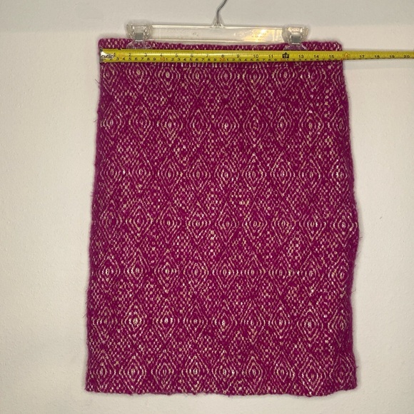Pink & White J.Crew No. 2 Pencil Skirt, Size 10, 50% Wool - Picture 7 of 9